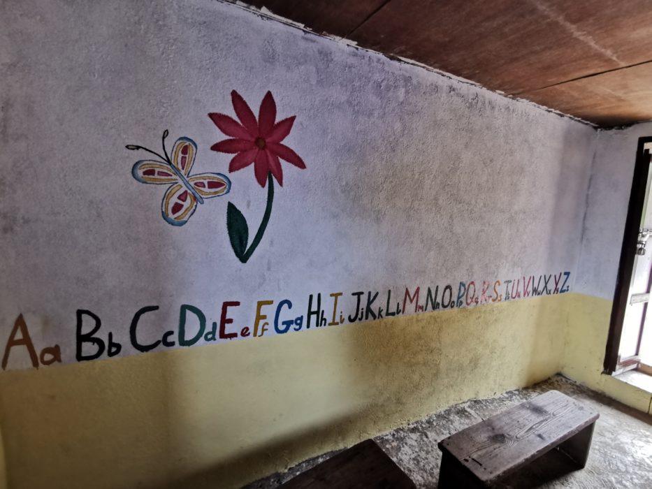 Finished murals inside the classrooms