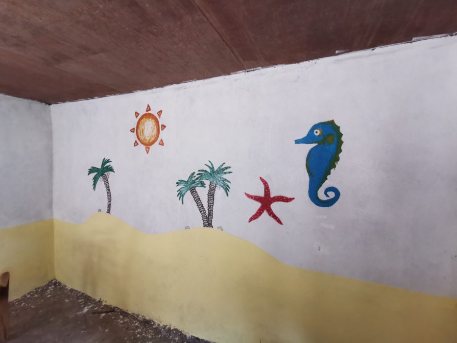 Finished murals inside the classrooms