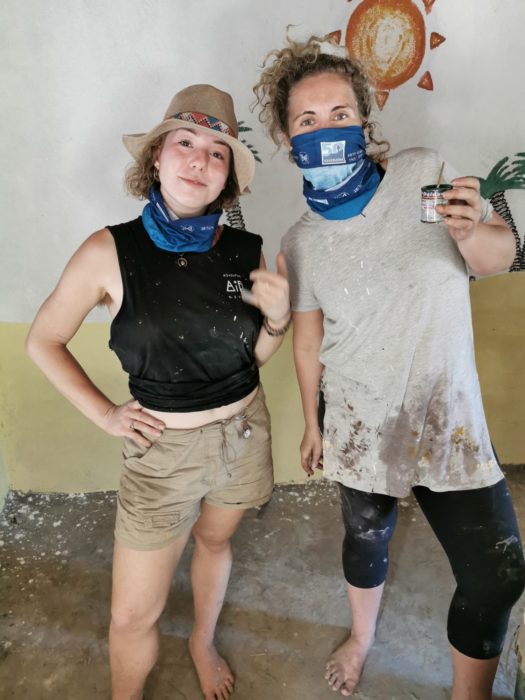 Mural maestros at work in their Cicerone Buffs