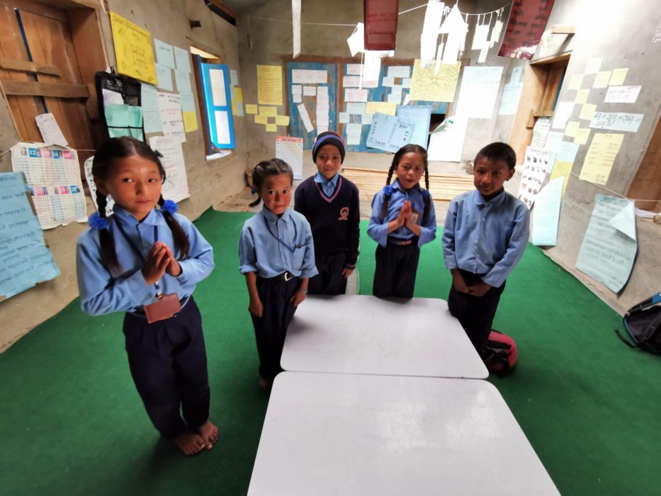Some of the schoolchildren in Kinja