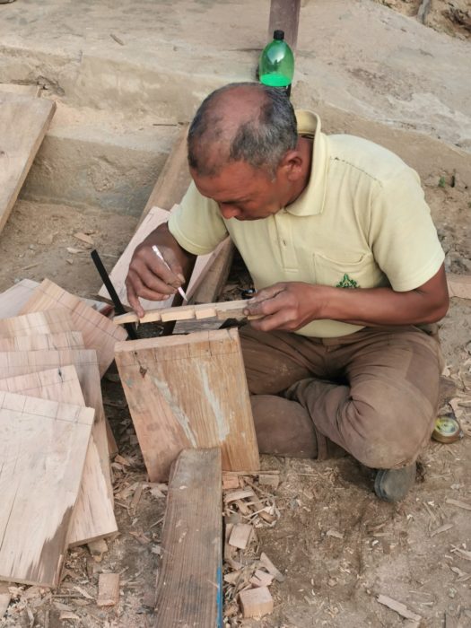 The carpenter and his handmade tools