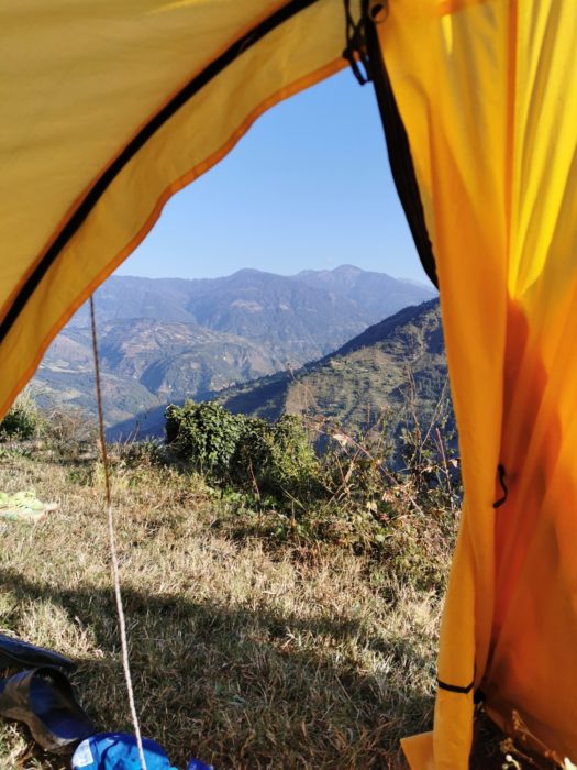 The view from my tent - a lovely place to wake up