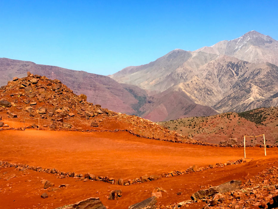 A mountain football pitch