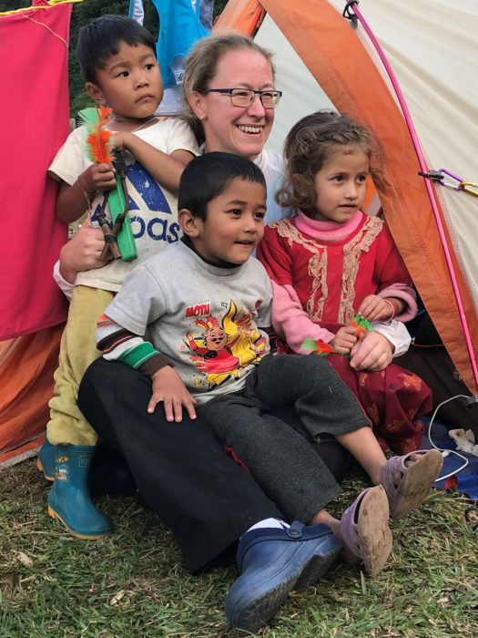Entertaining the local kids