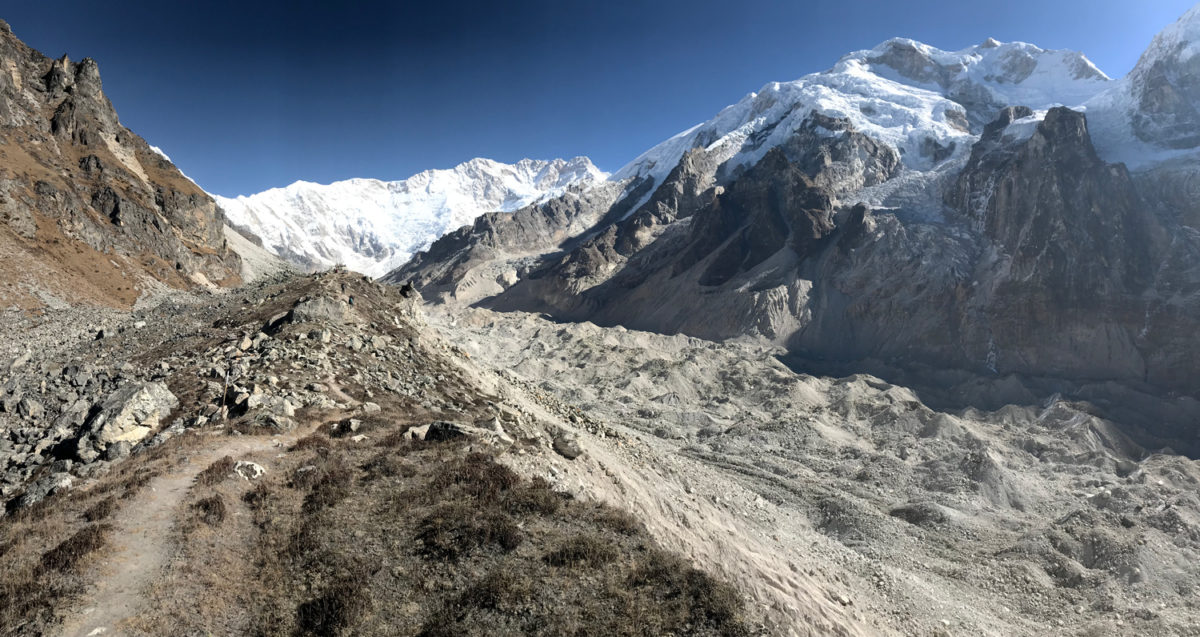 View along the moraine