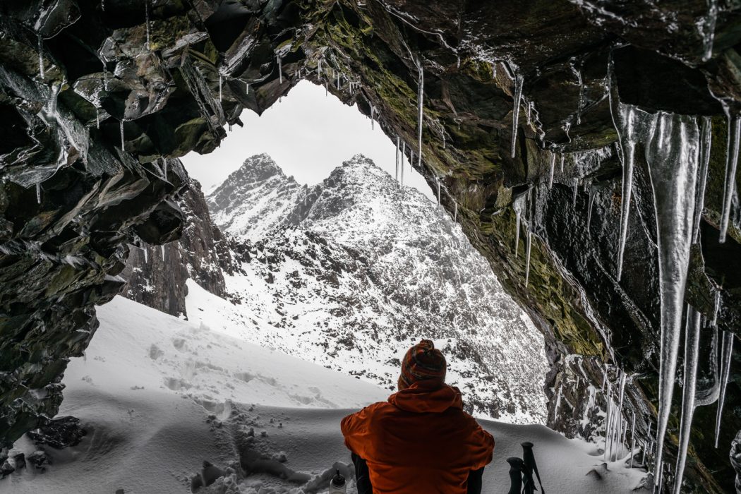 icicle-filled cave