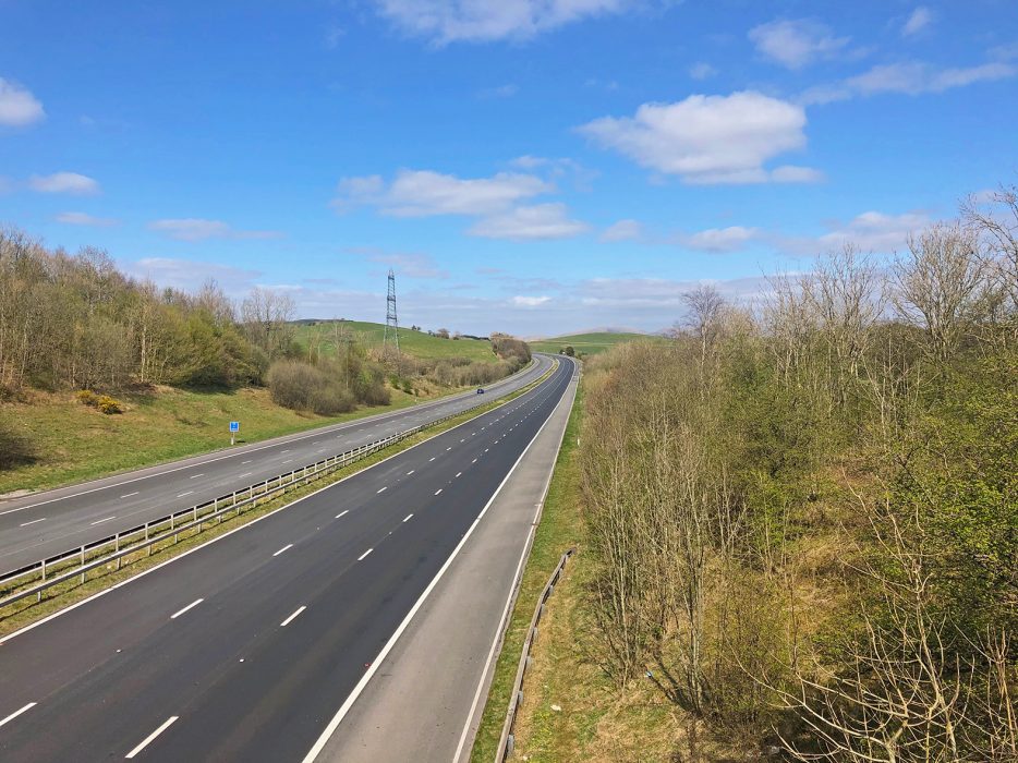 M6 Motorway during lockdown 2020
