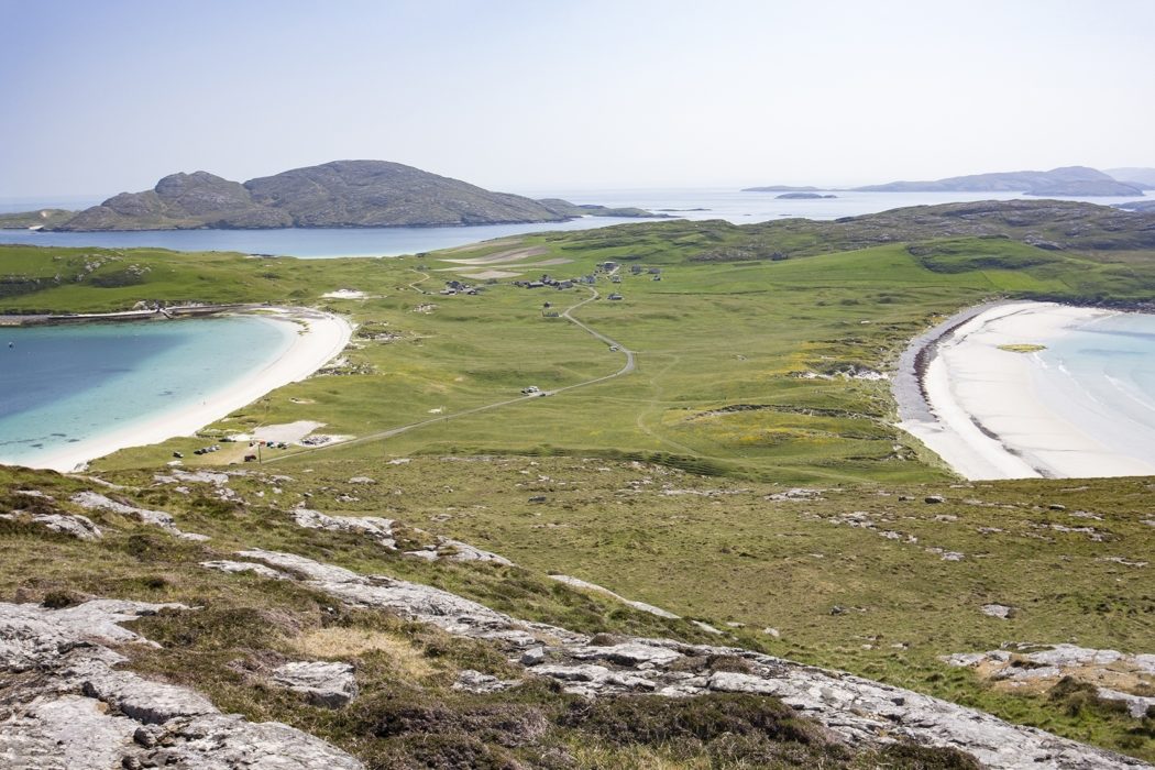 Look South Across Towards The Village On Vatersay From Near The Summit Of Theiseabhal Mhor