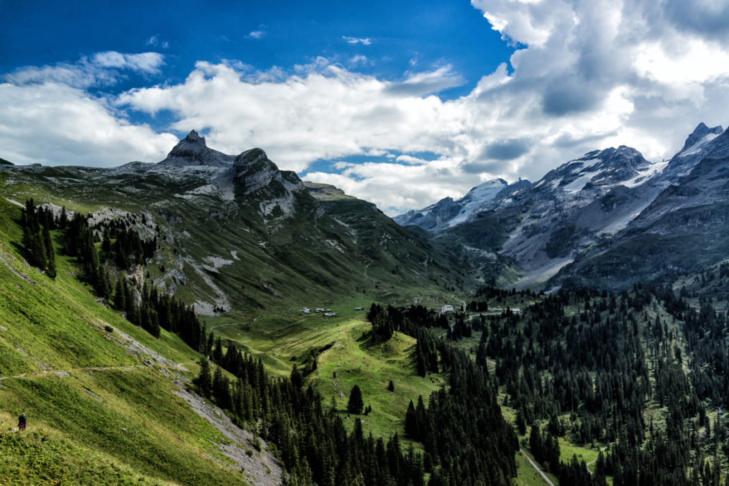 View Back To Jochpass And Titlis From Tannensee
