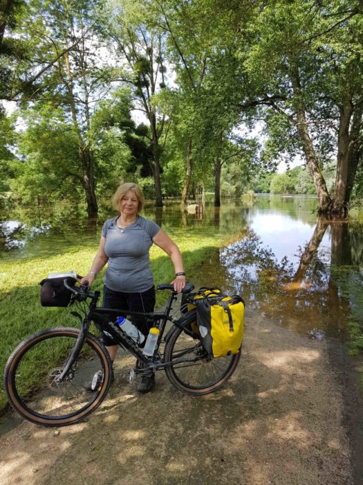 Flooded Cycle Track Near Chaumont