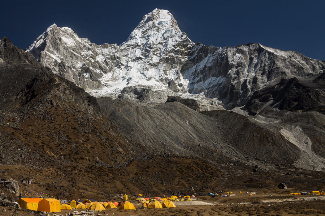 Ama Dablam 6812M Seen From Its Base Camp