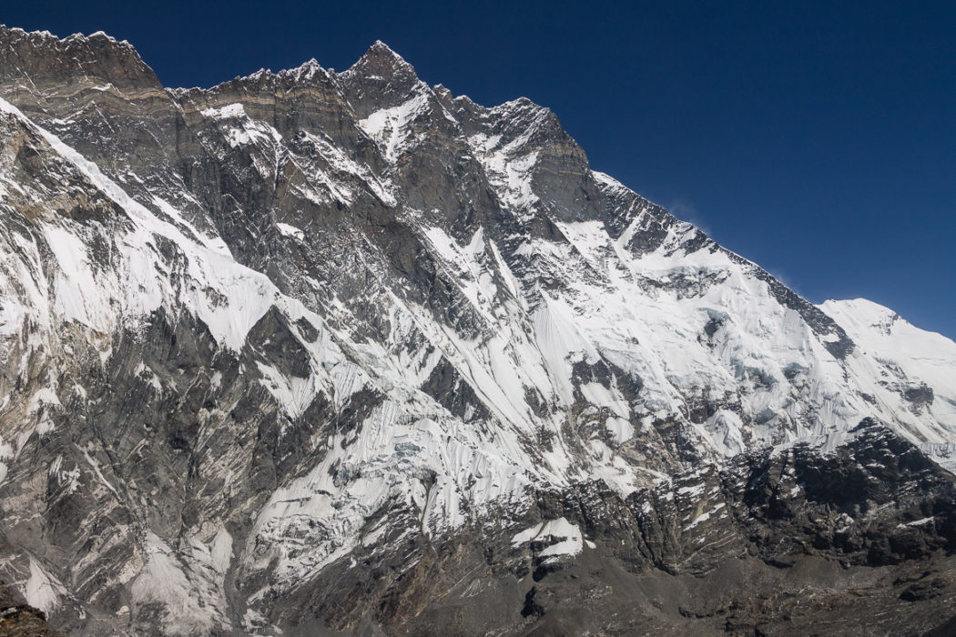 South Face Of Lhotse 8516M Seen From Chukhung Ri 5550M In The Imja Khola Valley Lhotse Is The 4Th Highest Mountain In The World And Its South Face Is One Of The Biggest Challenges In Mountaineering