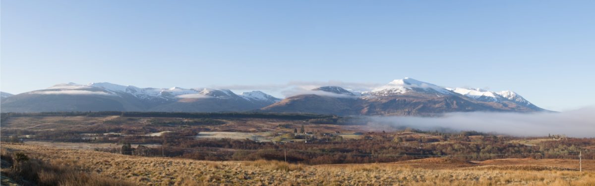 Grey Corries And Aonach Mor From Commando Memorial Glen Spean