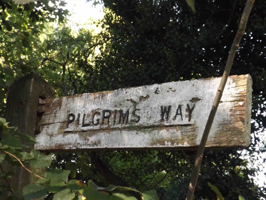 Pilgrims Way Sign At Chaldon In Surrey