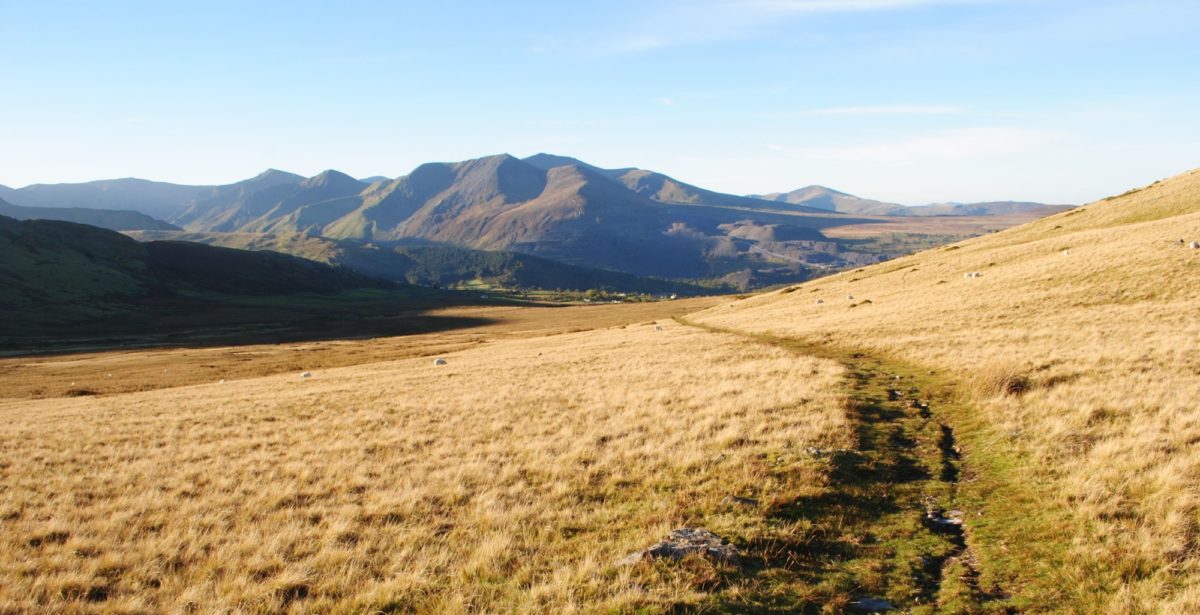 The Glyderau From The Path Into The Carneddau