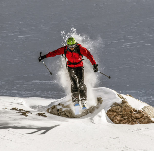 Fun Descent Skiing In The Dolomites
