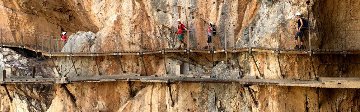 The Old And New Walkways Clinging To The Cliff