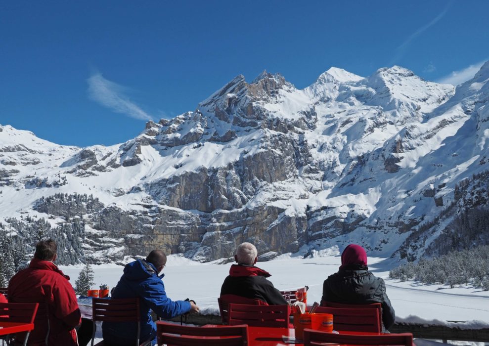 Stopping For Refreshments On A Walk Above Kandersteg