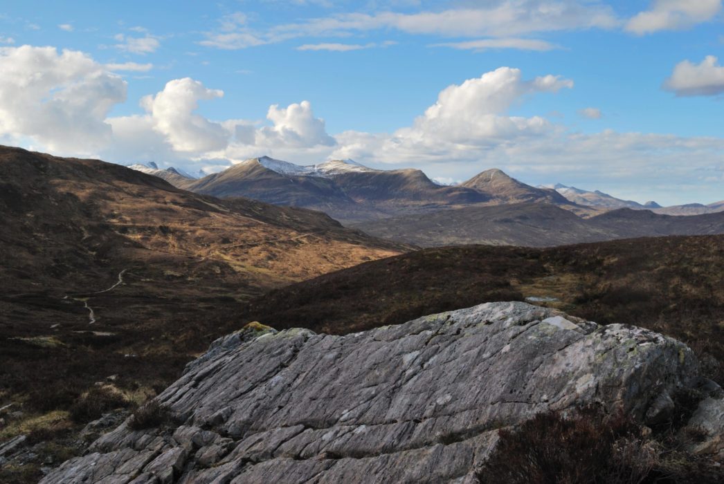Devils Staircase Path With The Mamores Ridge