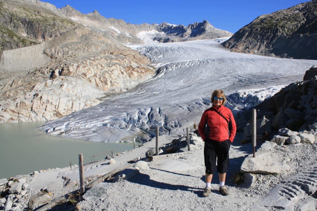 Source Of The River Rhone In The Swiss Alps