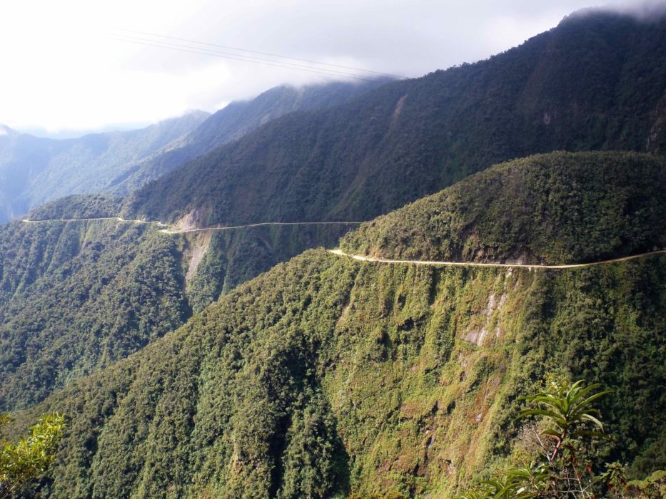 Looking Back At Death Road In Bolivia