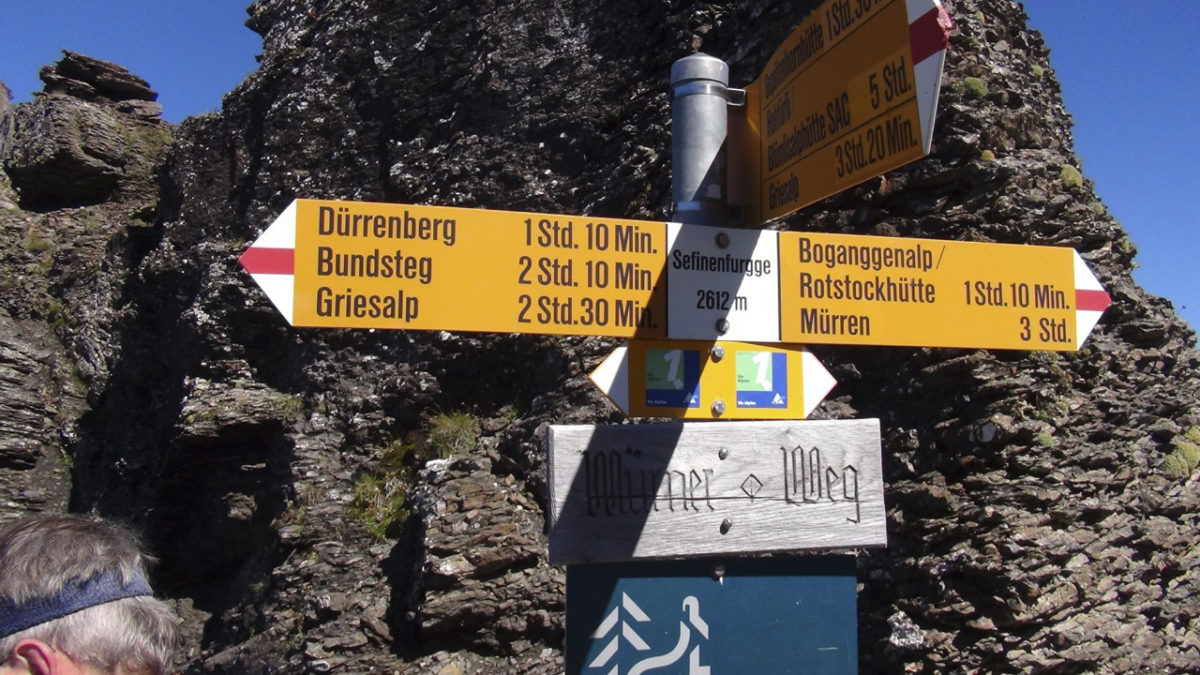Signposts On Via Alpina 1