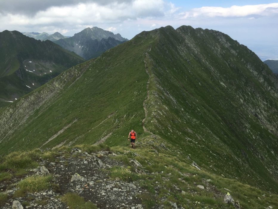 Nearing The Summit In Romanias Carpathian Mountains