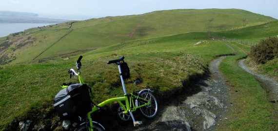 The author’s Brompton above Machynlleth in mid-Wales