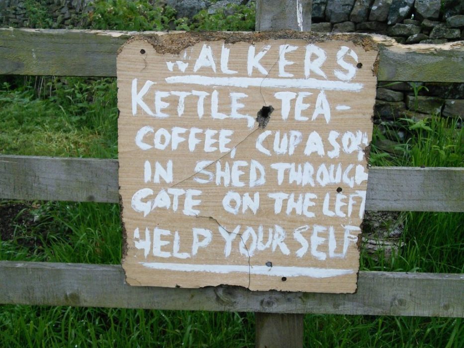 Trail Angels At Horneystead Farm Invite Walkers To Relax And Help Themselves To Drinks And Snacks