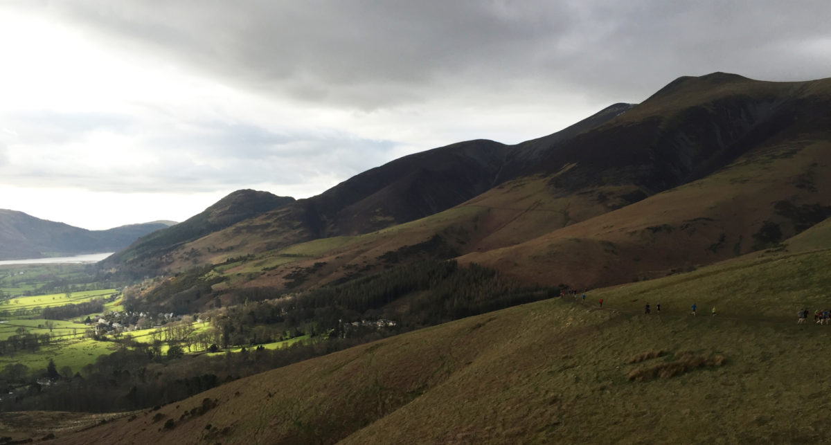 Running Up Latrigg With Runners Lined Up Behind