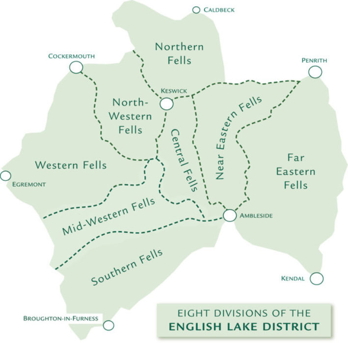 Lake District Fells Map