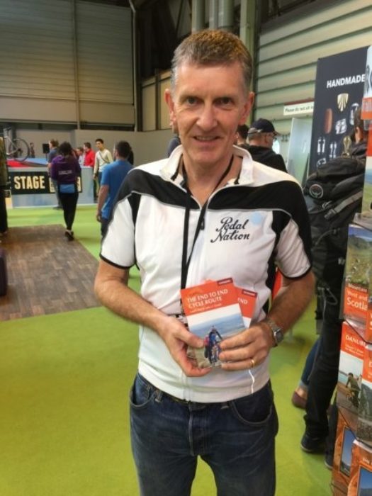Here Is Author Nick Mitchell With His Book On The End To End Cycle Route