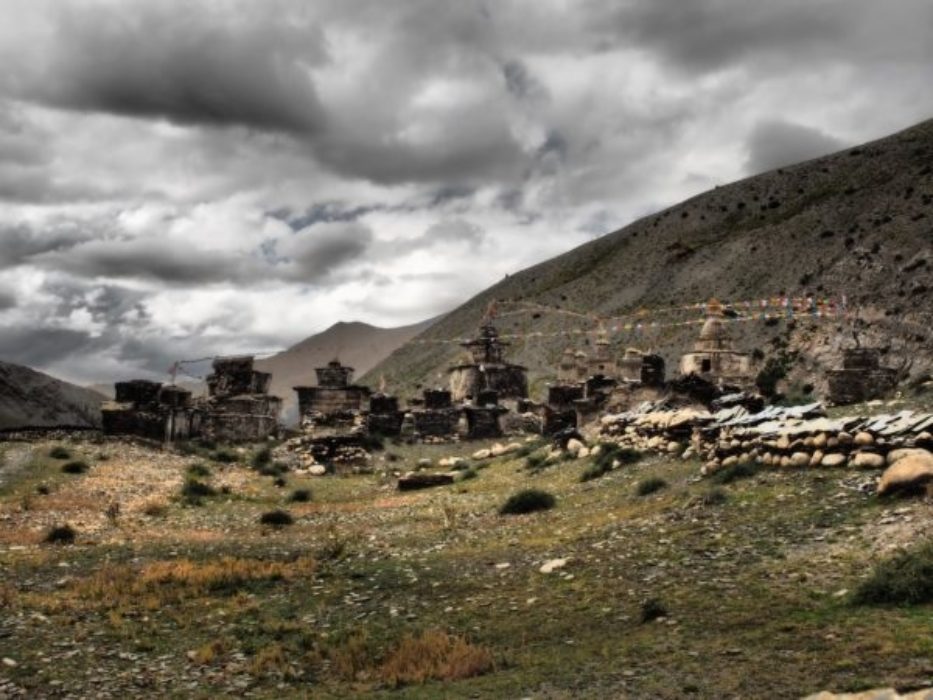 Ancient Chortens And Mani Walls At Phalwa