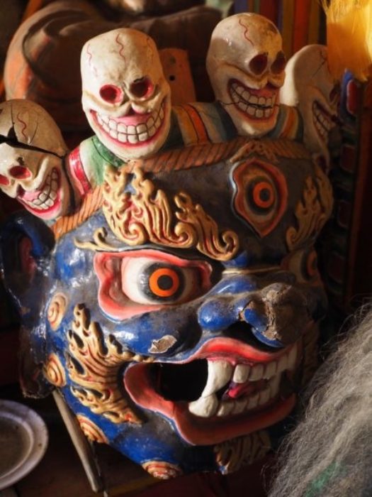 Dancing Masks At Thongdrol Bon Monastery Chharka Bhot