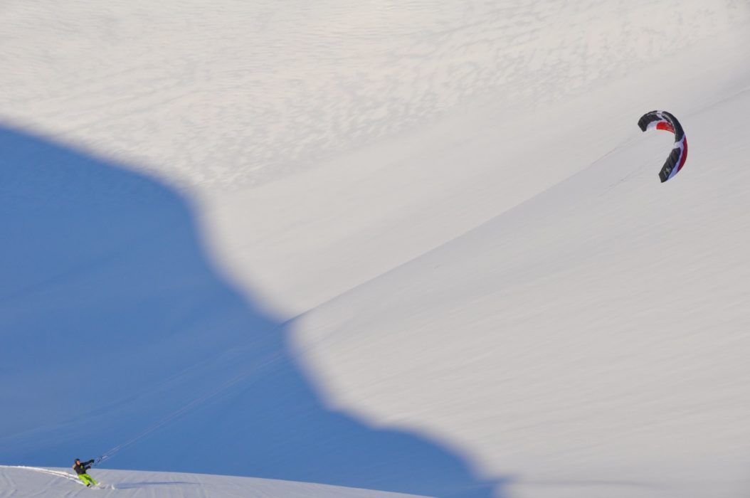 Nothing as graceful as kiting in pristine snow! Some people get the hang of it in one day, others need a little more time.