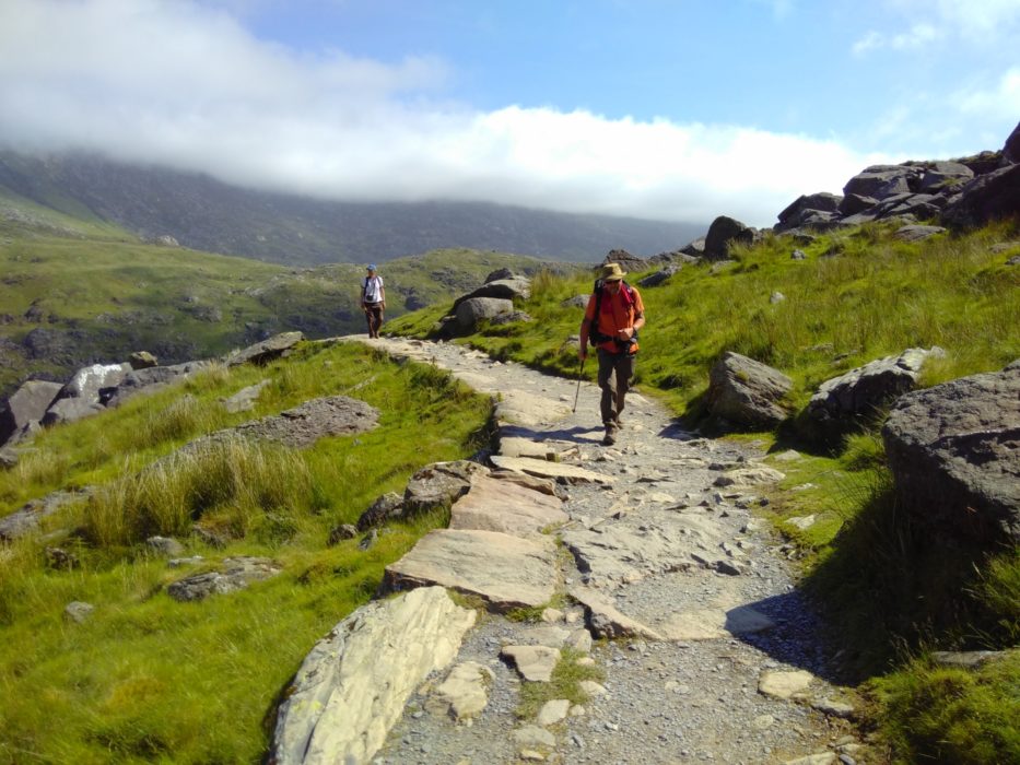 Walking Along The Start Of The Pyg Track