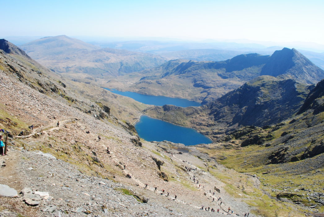 Glaslyn And Llyn Llydaw The Heart Of The Horseshoe With Y Lliwedd On The Right