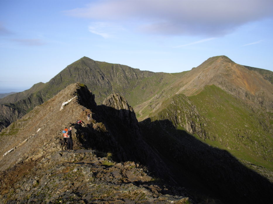 Looking From Crib Goch To Snowdon And Garnedd Ugain