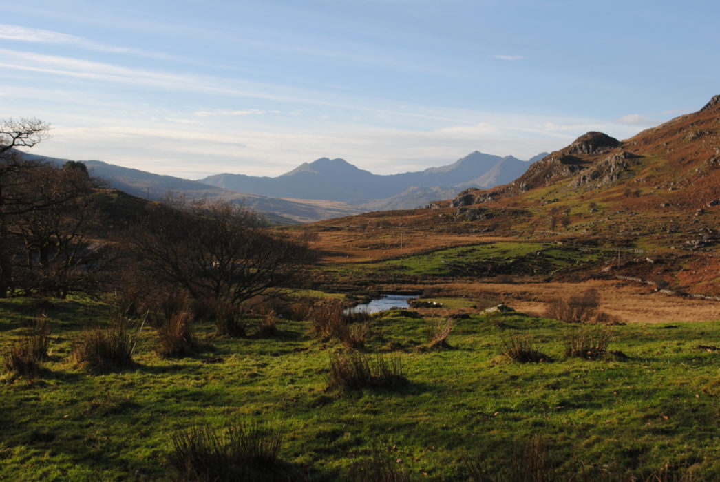 Snowdon And Y Lliwedd From Capel Curig With The Bwlch Y Saethau Between Them