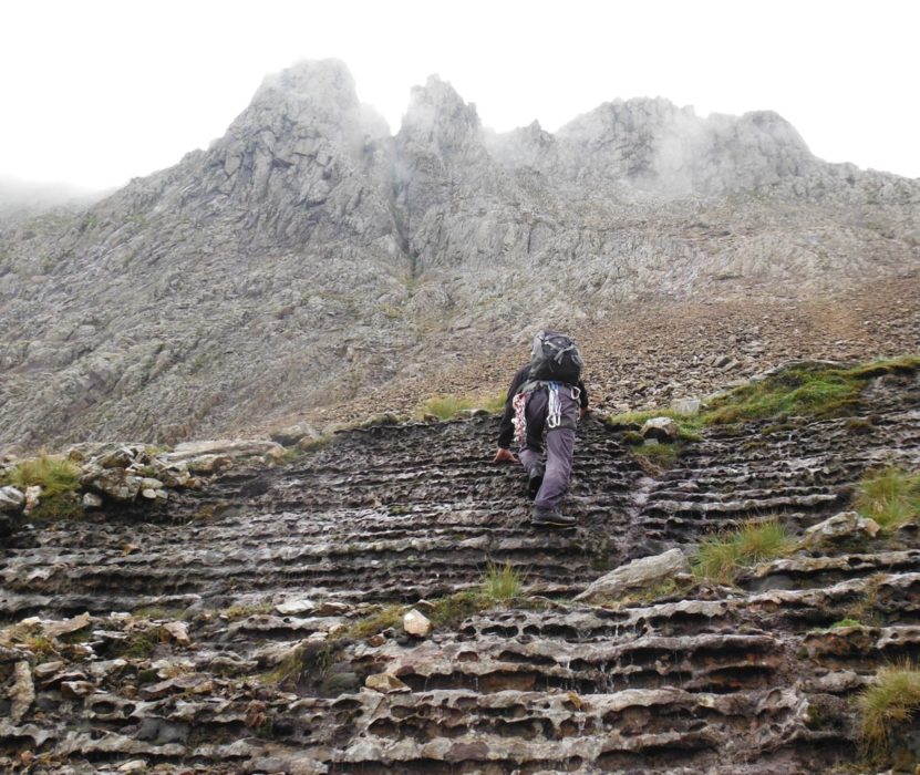 Approaching Crazy Pinnacle Gully On Crib Goch One Of The False Leads And Too Hard To Make The Cut