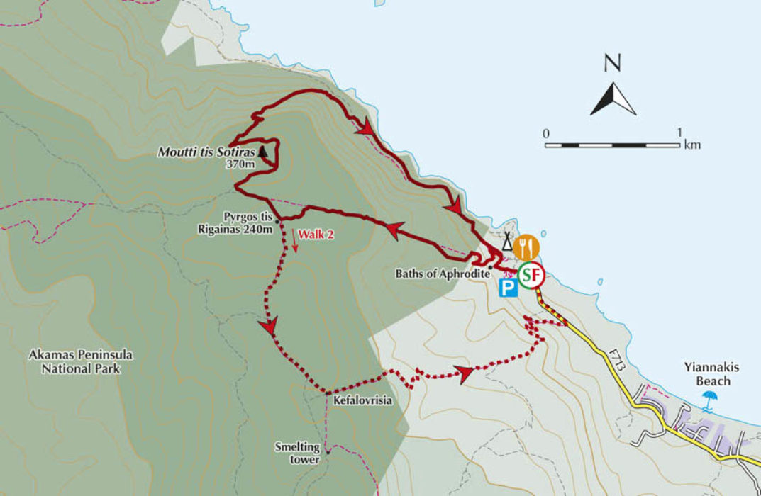From Walking in Cyprus, Walk 1: The Aphrodite Trail